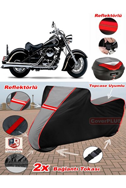 CoverPlus Kawasaki VN 800 Drifter Tarpaulin Topcase متوافق مع القماش المشمع ل...