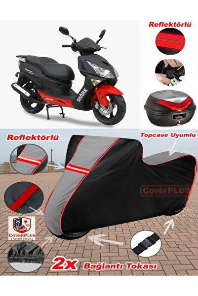 CoverPlus Asya AS 150 T1 القماش المشمع Topcase متوافق مع القماش المشمع للدراج...