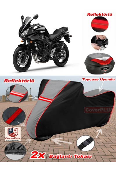 CoverPlus Yamaha FZ6 Fazer S2 ABS القماش المشمع Topcase متوافق مع القماش المش...