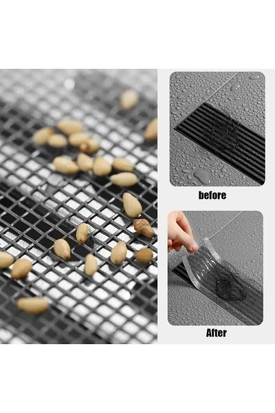 Pisicik 4 Meters 12 cm + 10 Pieces 10 cm Drain Strainer Disposable Hair Hair Feather Collector Wire Strainer