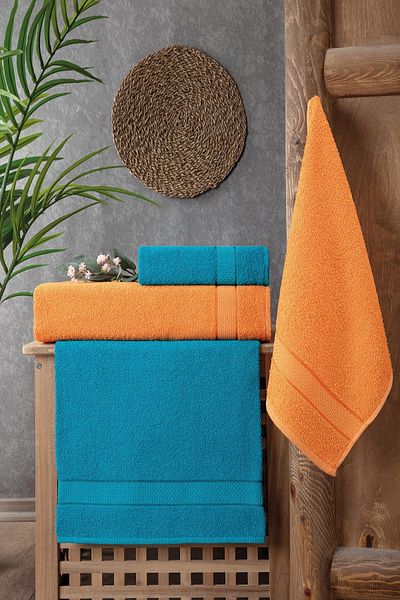 Pamira DREAM BATHROOM TOWEL SET 4 PIECES (2 HANDS FACE & HEAD TOWELS, 2 BODY TOWELS)