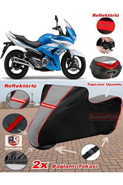 CoverPlus سوزوكي GW 250F القماش المشمع Topcase متوافق مع القماش المشمع للدراج...