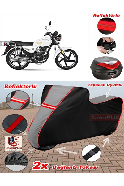 CoverPlus Yuki YK 125-7D Apollo Tarpaulin Topcase متوافق مع القماش المشمع للد...