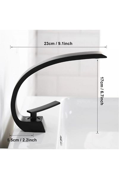 Smack Baterie lavoar Neo Black design modern din alama negru SMK022