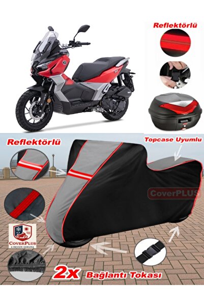 CoverPlus Voge Sr1 Adv Tarpaulin Topcase Compatible Motorcycle Tarpaulin (Gre...