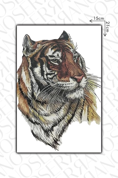 SERRANO Kaplan Geçici Dövme Tattoo - Anında Görünüm - Doğru Uygulanırsa 2 Haftaya Kadar Kalıcı