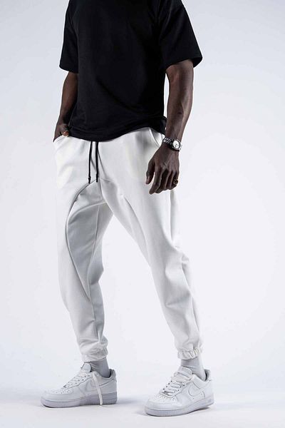 SUPERBLUE Ανδρικό παντελόνι Basic Loose White Jogger Baggy