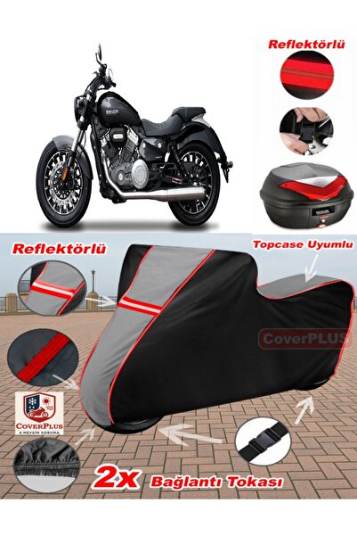 CoverPlus Yuki Benda Rock 250 Tarpaulin Topcase Compatible Motorcycle Tarpaul...