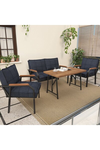 Mygusi Hayal Balkon, Cafe, Metal Kanepe Koltuk Takımı , Bahçe Mobilyası, 211 ...