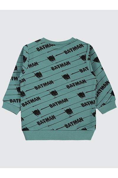 Batman Baby Boy Sweatshirt 6-18 Months Pastel Green