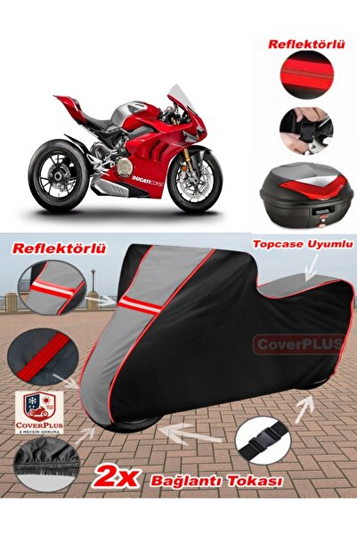 CoverPlus Ducati Panigale V4 R Tarpaulin Topcase Compatible Motorcycle Tarpau...