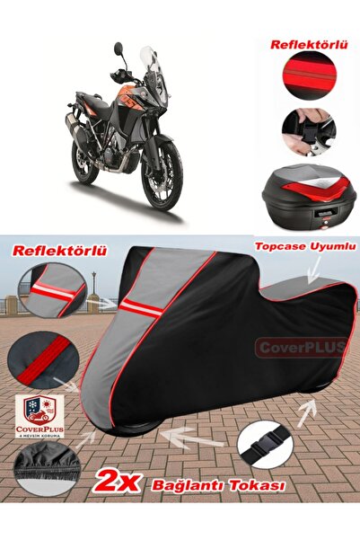 CoverPlus KTM 1050 Adventure Tarpaulin Topcase متوافق مع القماش المشمع للدراج...