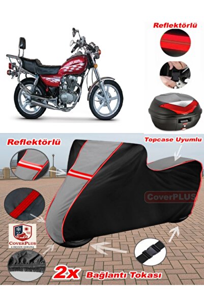 CoverPlus Kuba KB150-25 Max Tarpaulin Topcase متوافق مع القماش المشمع للدراجا...