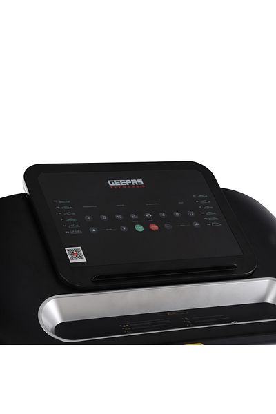 Geepas Foldable Hydraulic Treadmill with 12 Modes| 15 Levels Auto Incline, App Sync Function, Easily Connec