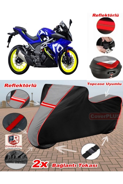 CoverPlus Yuki Taro GP1 قماش القنب Topcase متوافق مع قماش القنب للدراجات النا...