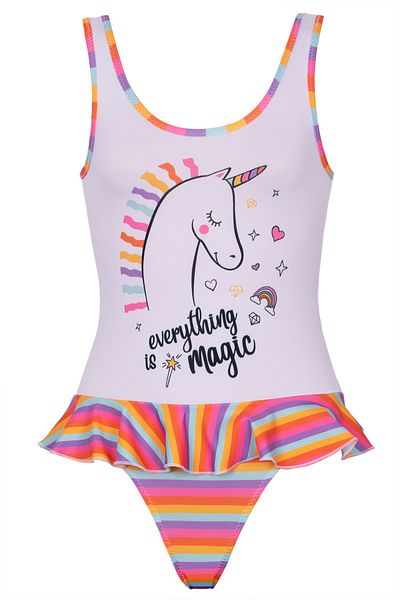 Kom Girl Child Unicorn Swimsuit