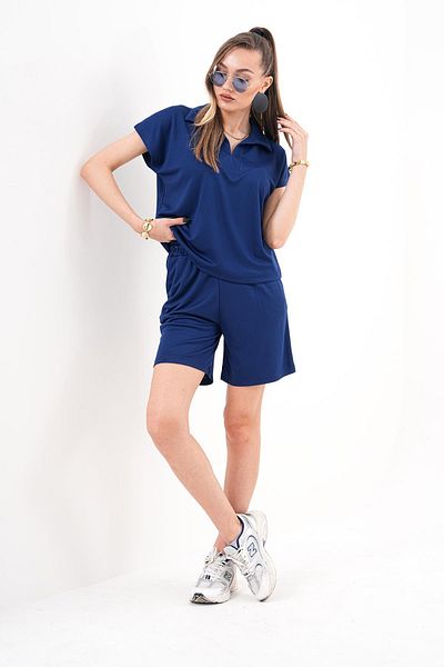 ŞİMAL Women's Polo Neck Shorts Suit 250086 -