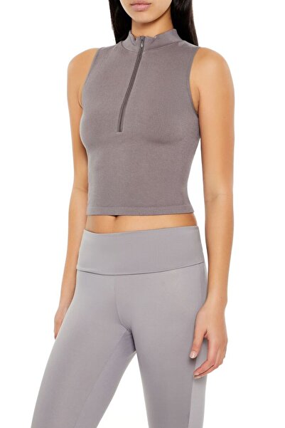 Forever 21 Dikişsiz Yarım Fermuarlı Atlet