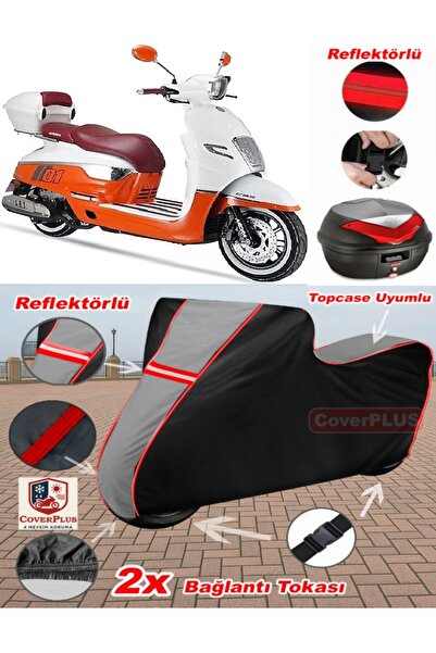 CoverPlus Arora Malibu Pro Tarpaulin Topcase متوافق مع القماش المشمع للدراجات...