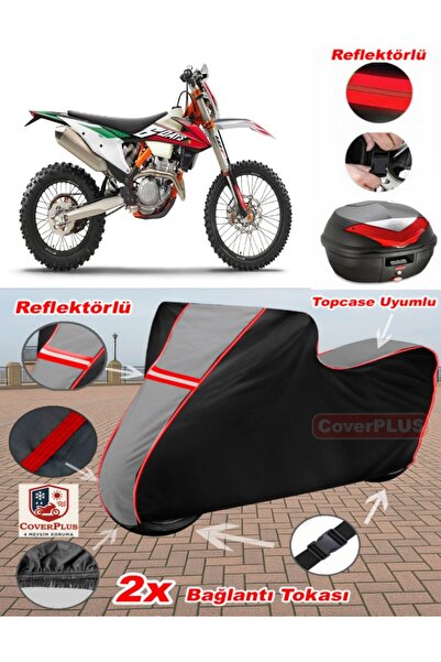 CoverPlus KTM 250 EXC Six Days Tarpaulin Topcase متوافق مع القماش المشمع للدر...