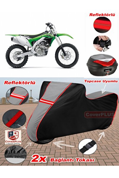 CoverPlus Kawasaki KX 450F القماش المشمع Topcase متوافق مع القماش المشمع للدر...