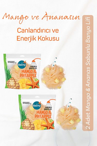 Balmy 2 Mango & Pineapple Soap Bath Loofah