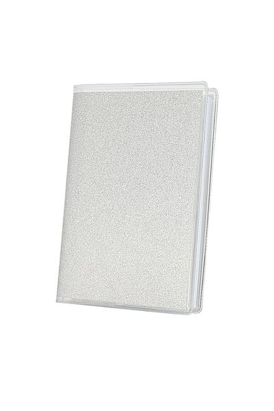 Gülay AVM Silvery Gray Pvc Cover Notepad Lined Small Size Quality Leafy Notebook Gly-211