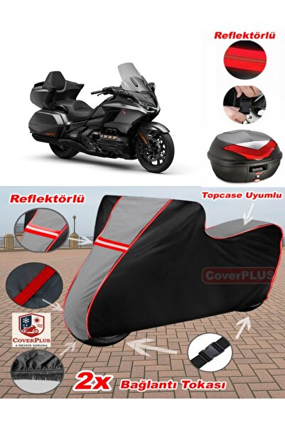 CoverPlus Honda Goldwing GL 1800 Tarpaulin Topcase متوافق مع القماش المشمع لل...