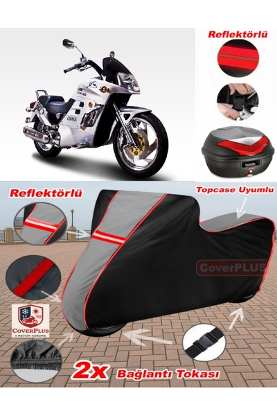 CoverPlus Dorado Corvus Tarpaulin Topcase متوافق مع القماش المشمع للدراجات ال...