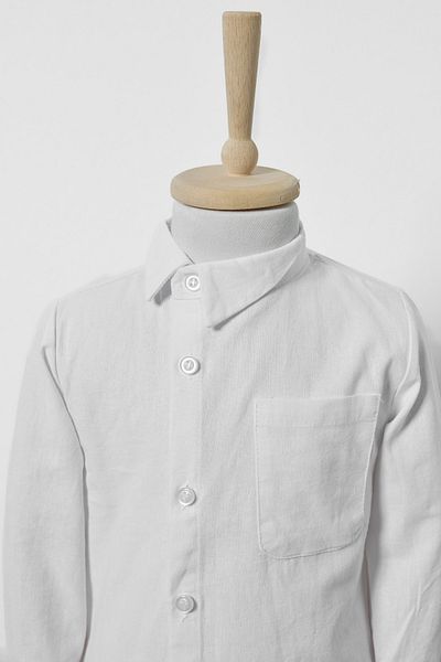 Tics Ecru asymmetric shirt