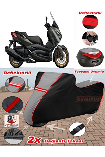 CoverPlus Yamaha X-Max 400 Tech Max Tarpaulin Topcase متوافق مع القماش المشمع...