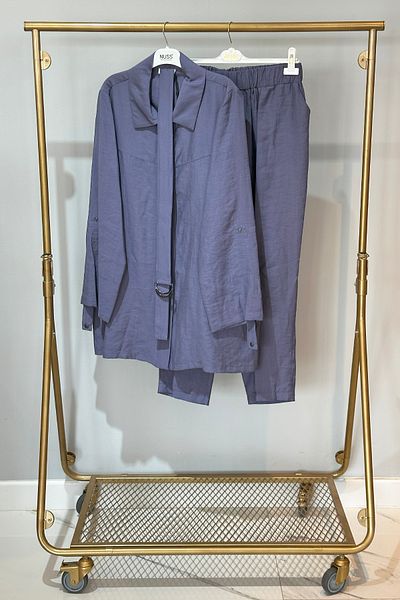 Nuss Belt Detail Trouser Suit 1050 Indigo