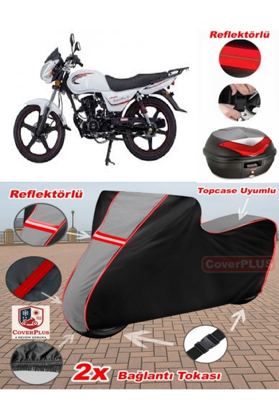 CoverPlus Mondial 150 Mg Superboy X Tarpaulin Topcase Compatible Motorcycle T...