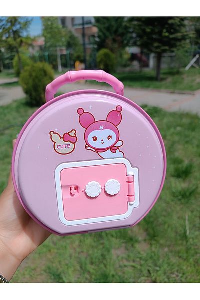 EMKSHOP Locked Metal Sturdy Money Box with Cute Sweet Model (Comes in Transparent Box)