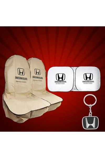 Honda عرض واقي الشمس - اشترِ غطائين لمقعد السيارة + واقي شمس للزجاج الأمامي، واحصل على سلسلة مفاتيح معدنية فاخرة مجانًا
