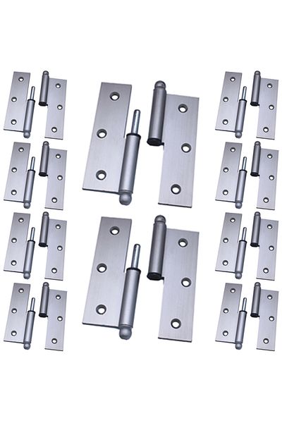 flores Aluminum hinge, right, for window, satin, left, 70 x 100 mm, 10 pcs / set