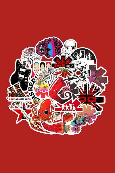 dadi ramba Red Hot Chili Peppers Sticker Pack -Bullet Journal -Laptop Sticker Decal