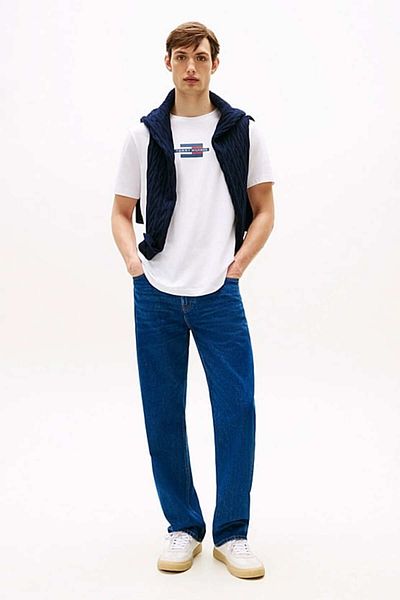 Tommy Hilfiger Men's Th Flag Box T-Shirt - White