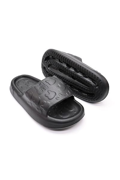 Tmall Women's Slippers, Plain Pattern, Foam, Pd1031, Black
