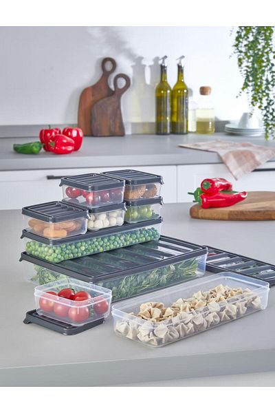 MİA HOME 9 Piece Picnic Breakfast Fresh Food Storage Container - Breakfast