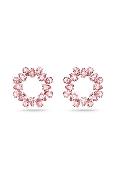 Swarovski 5614932 Earrings Millenia:pe Hoop Pear Lros/ros