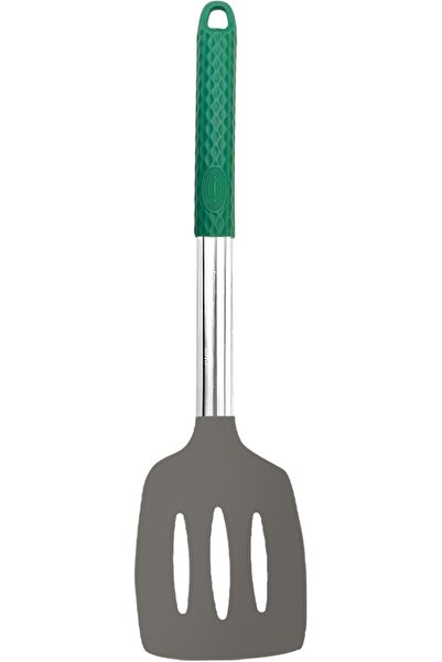 Bisbell أداة مطبخ، BB3735، مغرفة سيليكون مشقوقة بمقبض سيليكون