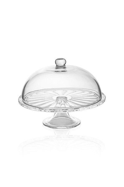 GUNES ZUCCACIYE The Mia Pedestal Cake Glass Cake Dish 30X30X24 cm