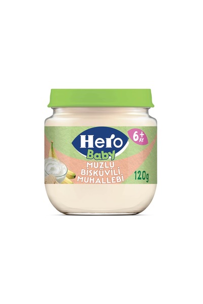 Hero Baby Muzlu Bisküvili Muhallebi Kavanoz Mama