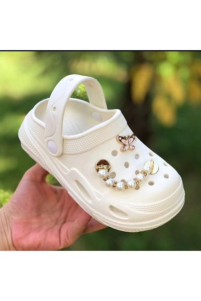 Pandalina Girl's Sandals Shiny Pearl Detailed Non-Slip Sole Pool Sea Shoes