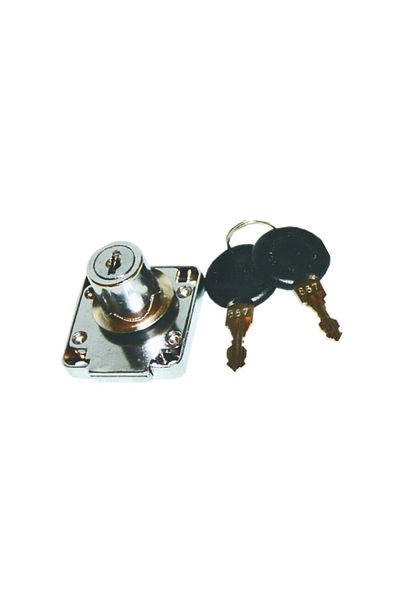 flores Desk lock, chrome plated, 40 x 40 x 40 mm