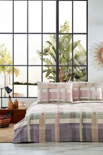 Özdilek Plaid Moderno Single Pique Set