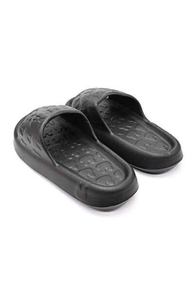 Tmall Women's Slippers, Plain Pattern, Foam, Pd1031, Black