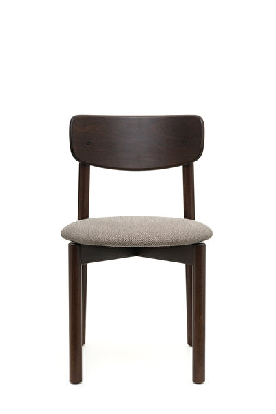 Tunçay Sandalye Keynote Ceviz Ahşap 4'lü Demonte Kaymaz Ayaklı Ahşap Sandalye – Sağlam Iskelet, Konforlu Oturum