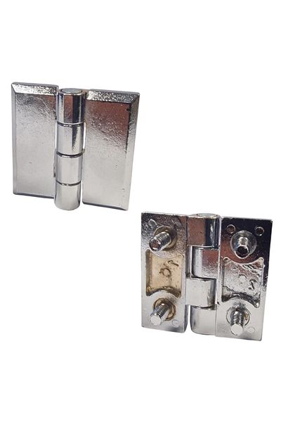 flores Metal hinge for locker, with screw, shiny chrome, 50 x 50 mm, 2 pcs / set